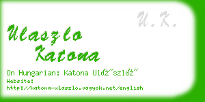 ulaszlo katona business card